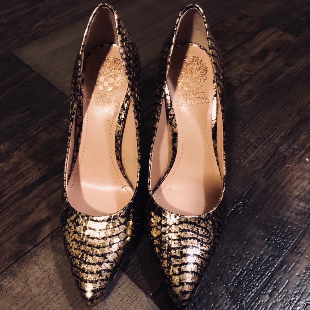 Vince Camuto Gold high heels